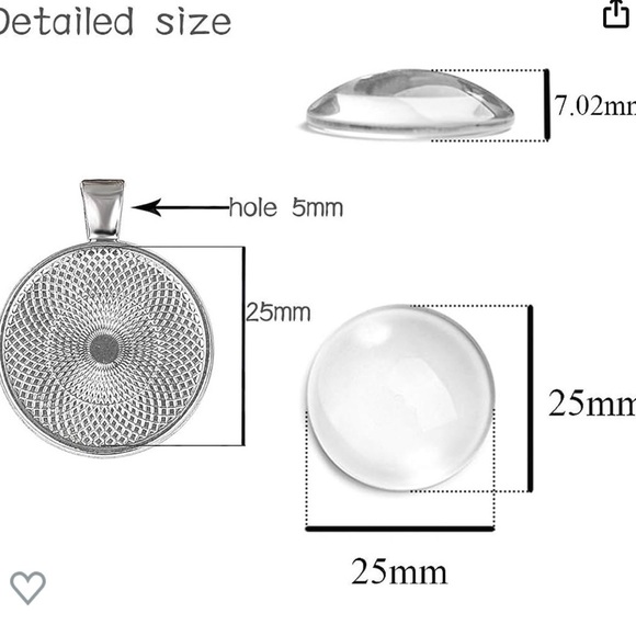 Let it Be Hand Designed Pendant Necklace w/20” chain in Silver Tone - Picture 6 of 6